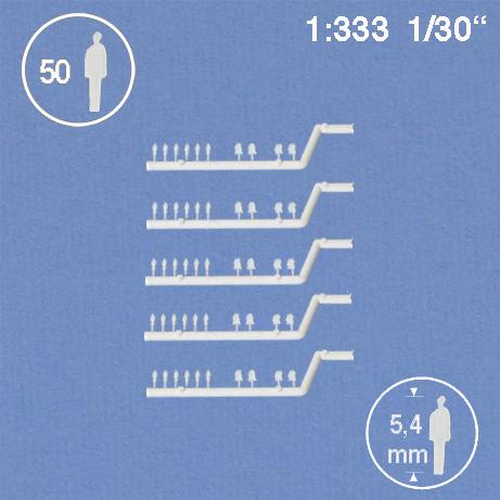 SILHOUETTE FIGURES, SCALE M=1:333 (SELECT PACK SIZE AND COLOUR)