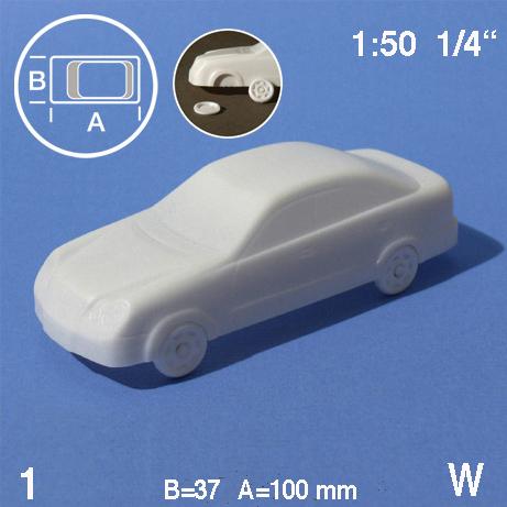 CAR, TYPE 'SEDAN', SCALE M=1:50 (SELECT SIZE AND COLOUR)