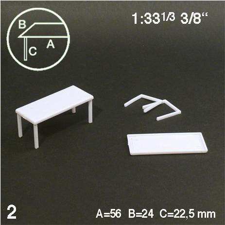 TABLES, WHITE, M=1:33 (2 PCS)