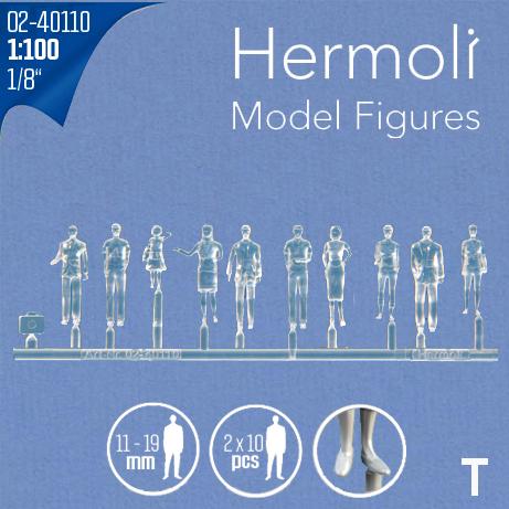 HERMOLI STANDING FIGURES, SCALE M=1:100 (SELECT COLOUR)