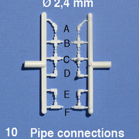 PIPE CONNECTORS, WHITE (20 PCS)