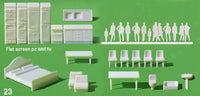SMALL APARTMENT, INCL FIGURES, WHITE, M=1:50 (1 SET)