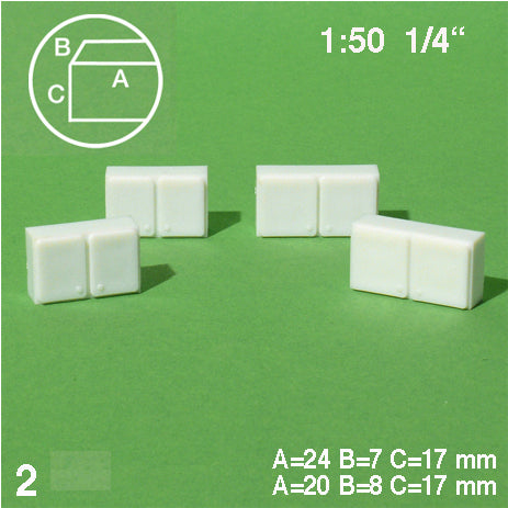 KITCHEN CUPBOARDS, WHITE, M=1:50 (4 PCS)