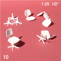 OFFICE CHAIRS, WHITE, M=1:25 (10 PCS)