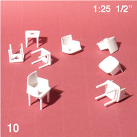 OFFICE CHAIRS w/ ARM RESTS, WHITE, M=1:25 (10 PCS)